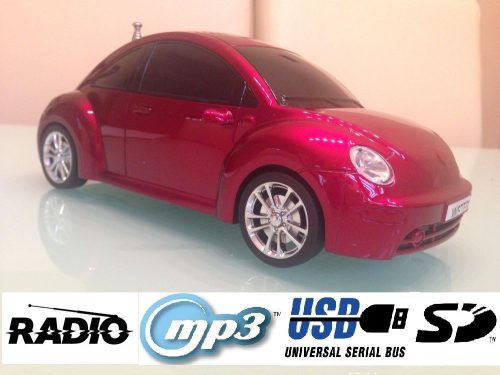 VW Beetle MP3 lejátszó & Rádió - Beépített hangszóróval, USB-s plusz SD!