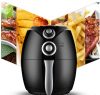 Air Fryer Prémium olaj nélküli fritőz, Fekete - Süss Te is egészségesen +Receptkönyv!