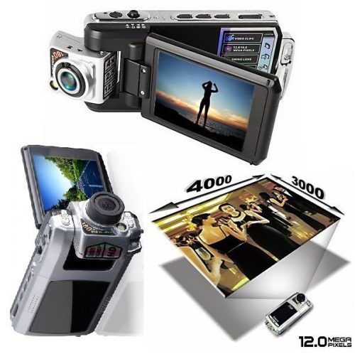 Digitális kompakt HD videokamera - Forgatható optikával és kijelzővel!