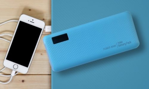 Powerbank Blue 20000mah LED