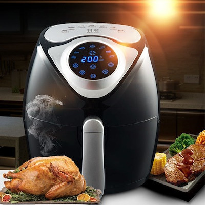 BigChef Digitális kijelzős Air Fryer Prémium olaj nélküli fritőz +Receptkönyv!