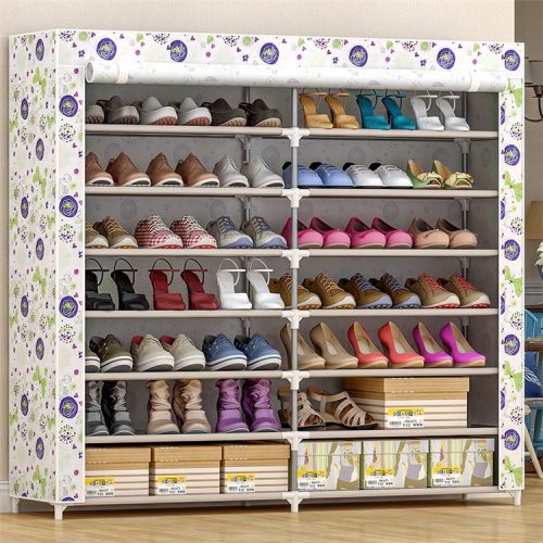 BigHome Perfect Shoe Cabinet - Mobil cipősszekrény - Virágmintás	