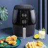 Extra nagy kapacitású 4,5 l-es Air Fryer, olaj nélküli fritőz - Fekete