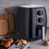 Extra nagy kapacitású 4,5 l-es Air Fryer, olaj nélküli fritőz - Fekete