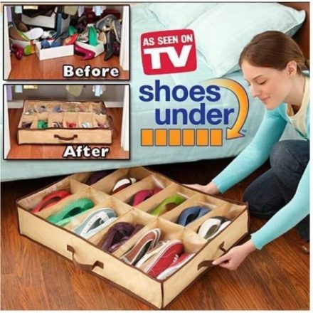 10 részes ágyalatti cipőtároló - Tárold praktikusan cipőidet a szekrény, vagy ágy alatt!
