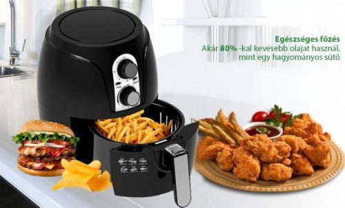 BigChef Air Fryer olaj nélküli fritőz +Ajándék Receptkönyv!