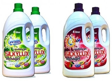 4 X 4 l SILKYLUX Mosógél +Ajándék - Nagy koncentrációjú Prémium mosógél színes és fehér ruhákhoz!
